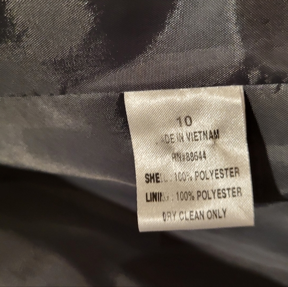 Gray stripe 3 button closure lined blazer 10 - Picture 7 of 11